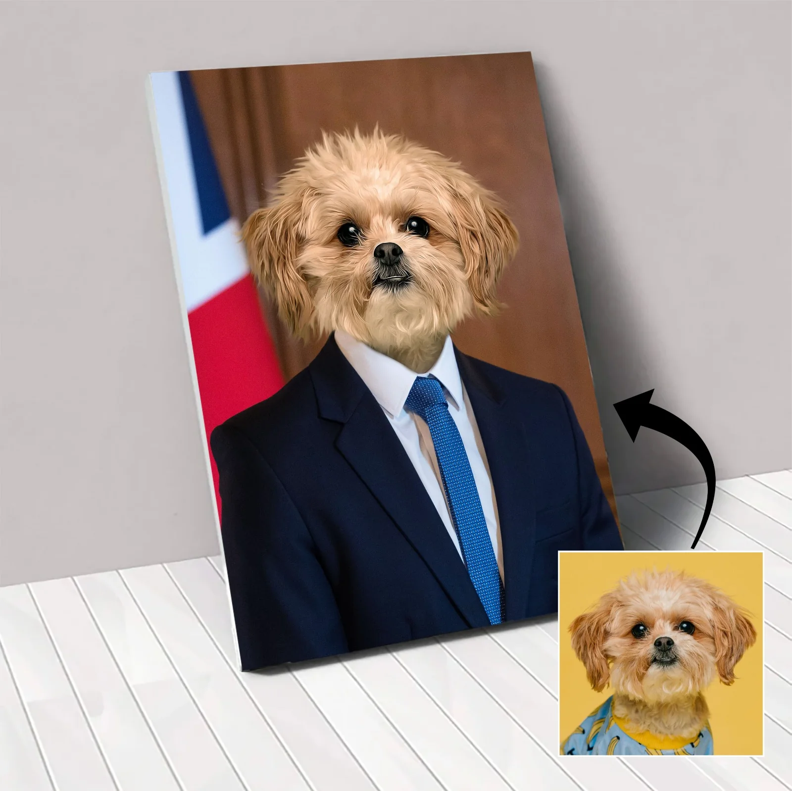 UK President - Custom Pet Portrait | Custom Pet Canvas