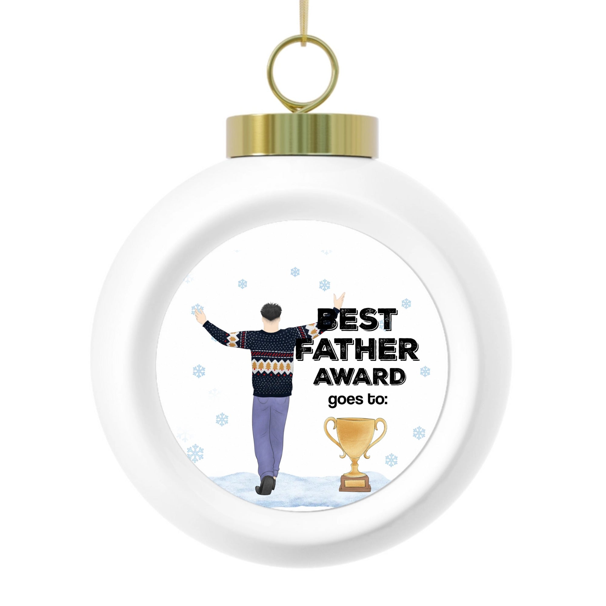 Best Father Award | Christmas Ball Ornament