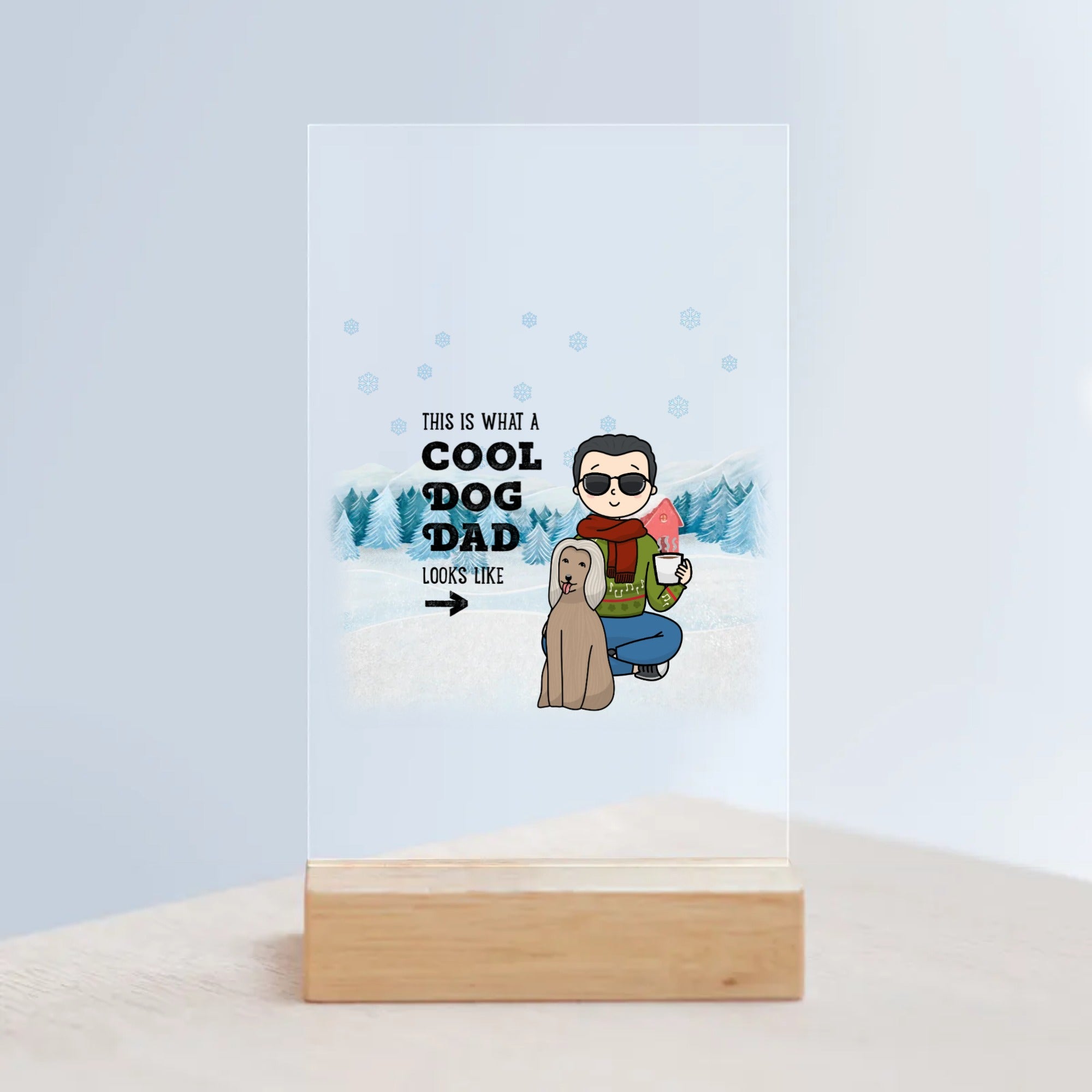 Acrylic Sign with Wooden Stand