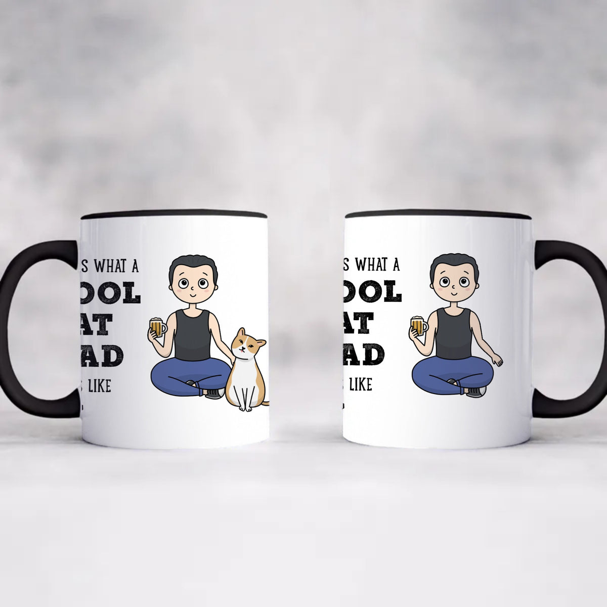 This is What a Cool Cat Dad like | Accent Mugs