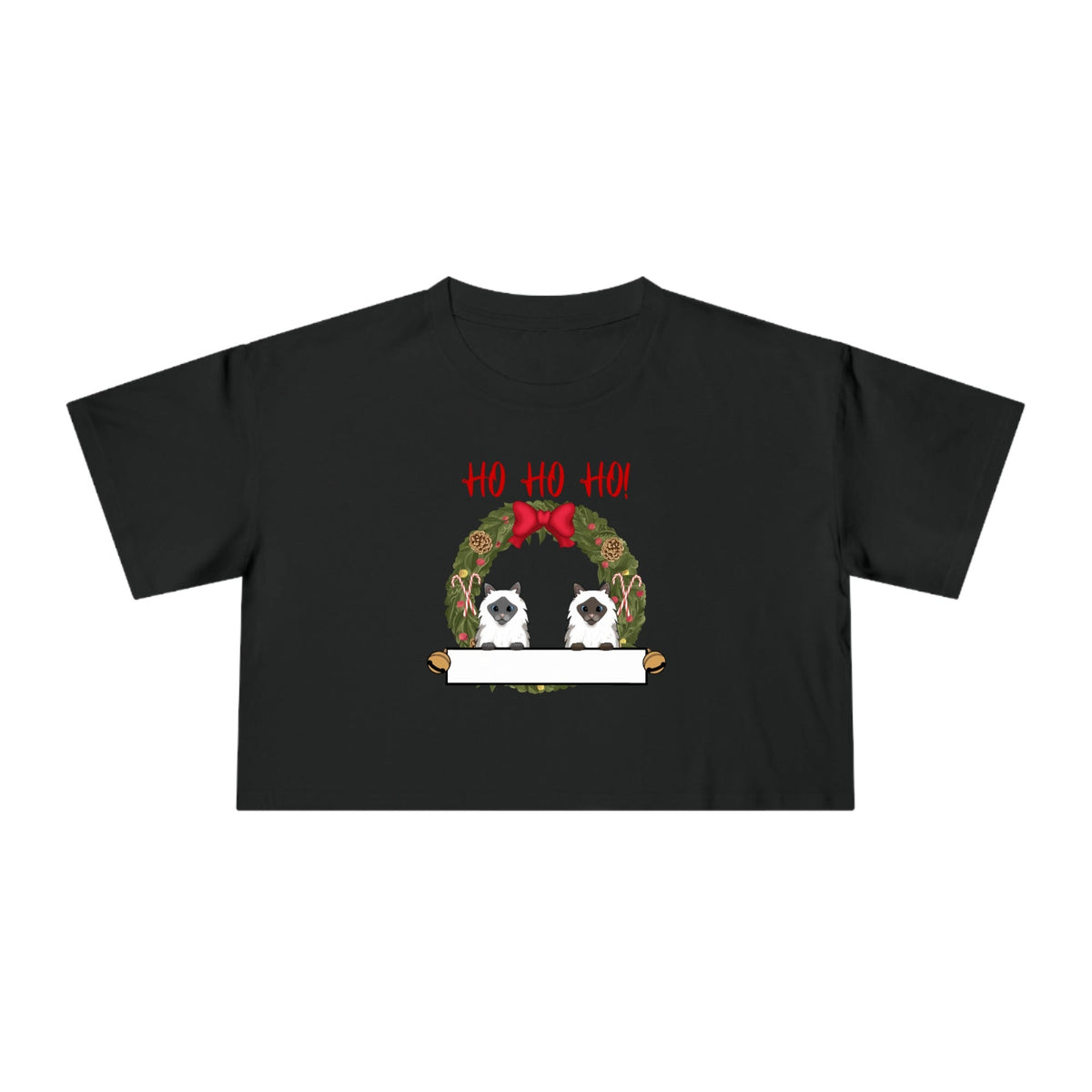 Ho Ho Ho!-Cats | Women's Crop Tee