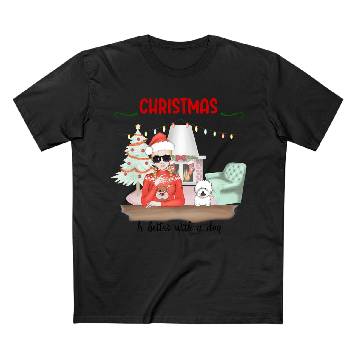 Christmas with dogs | Men's Staple Tee