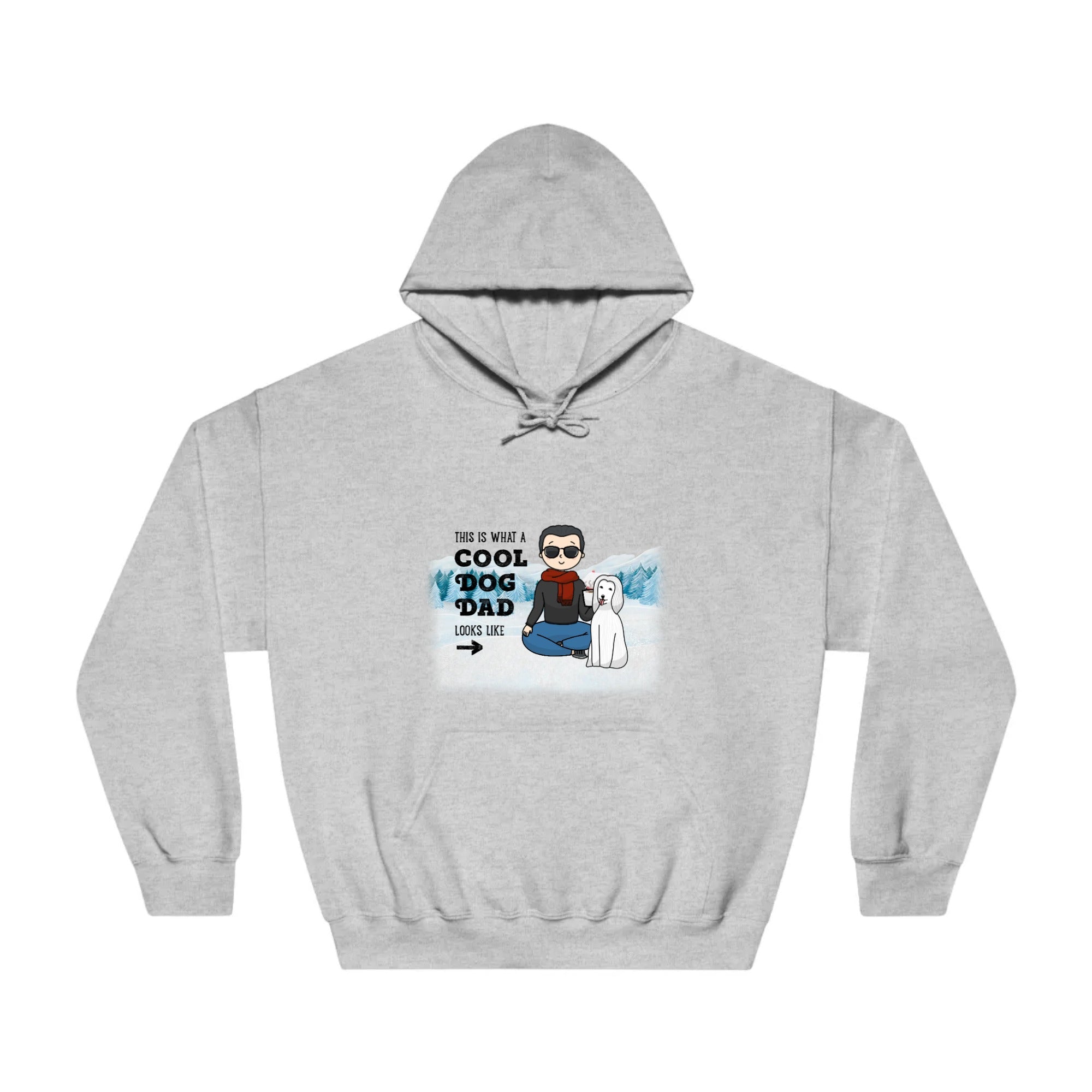 This is what a cool Dog dad looks like | Unisex Dry Blend Hooded Sweatshirt