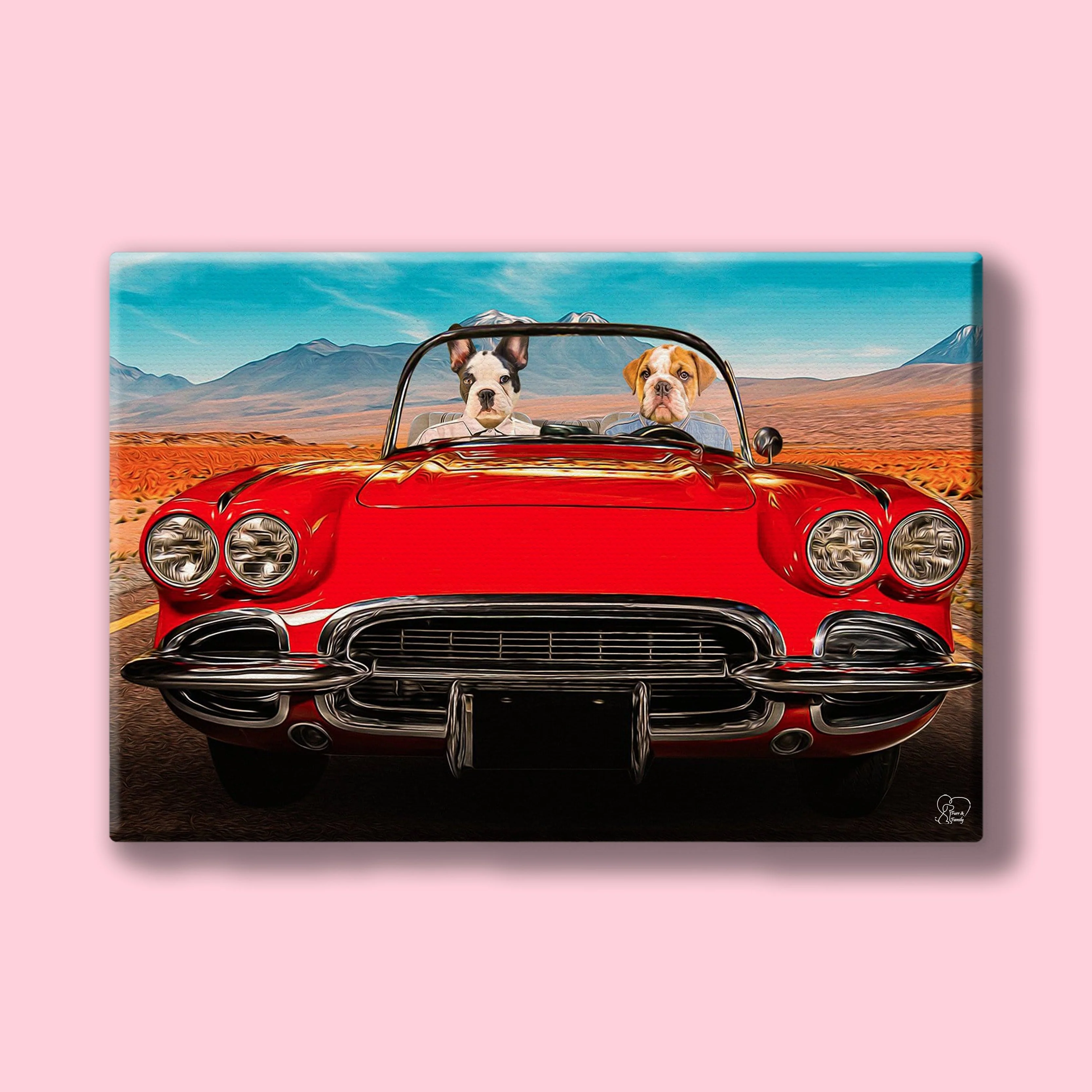 Road Trip Duo - Custom Pet Portrait