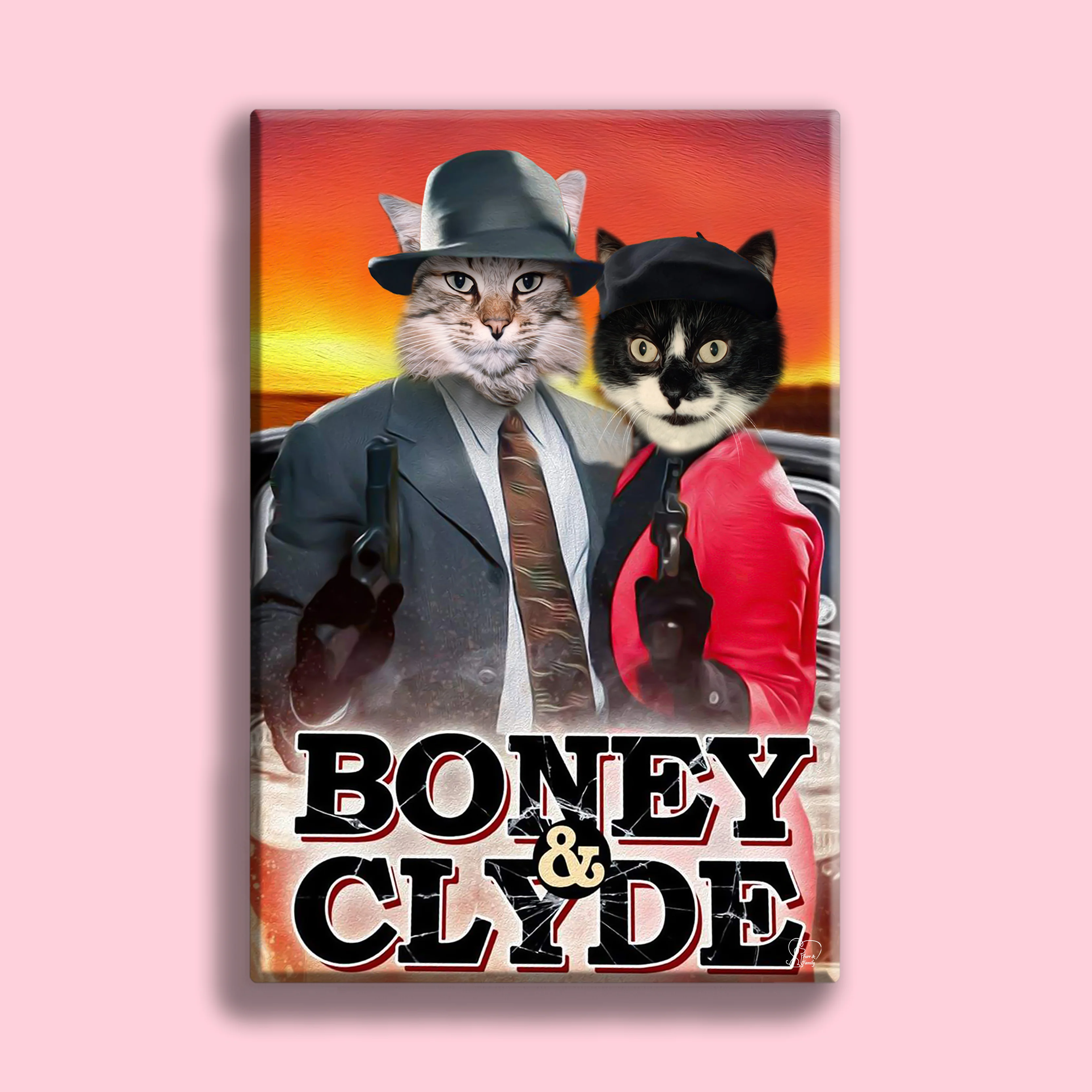 Boney and Clyde - Custom Pet Portrait