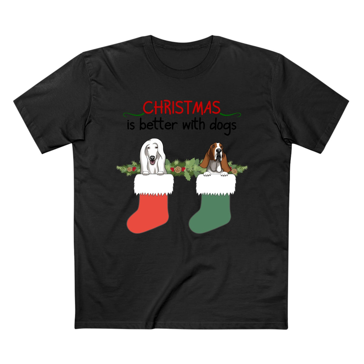 Christmas is better with dogs | Men's Staple Tee