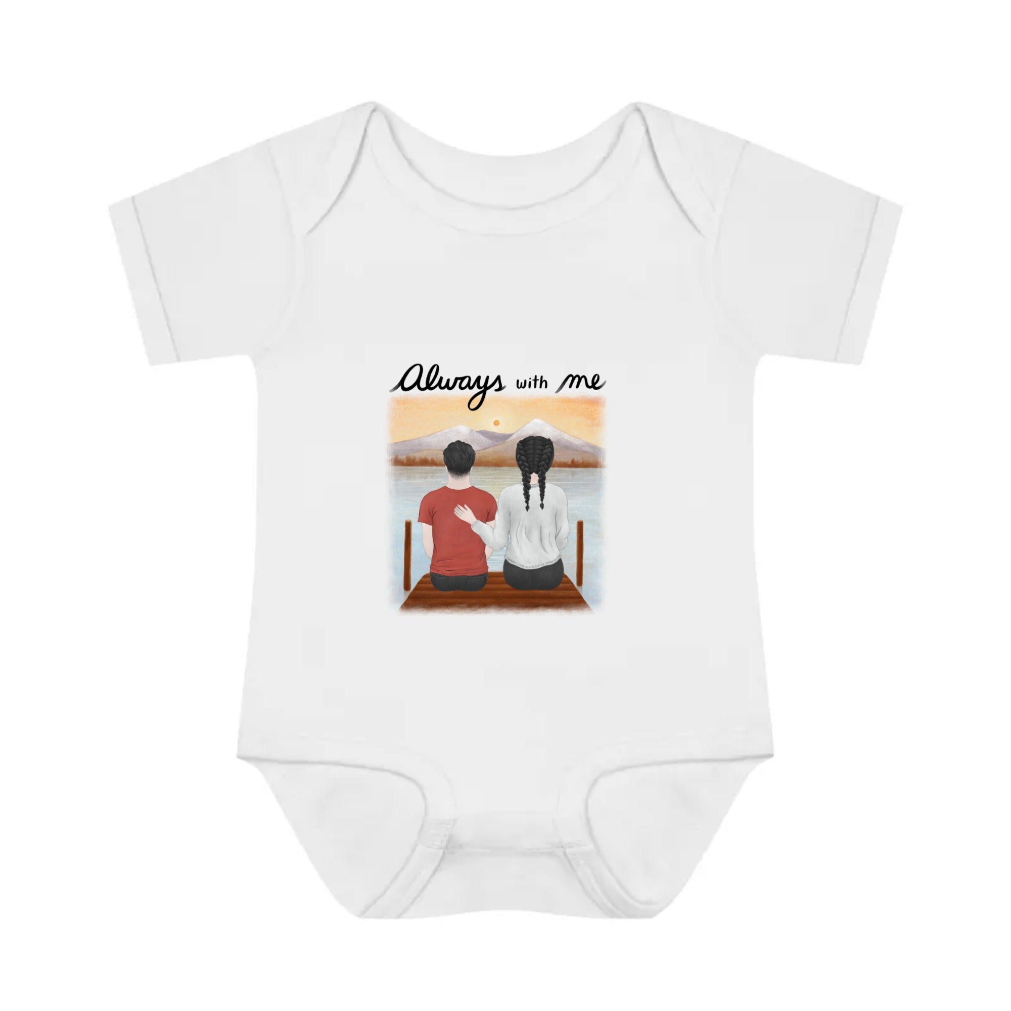 Always with me | Infant Baby Rib Bodysuit