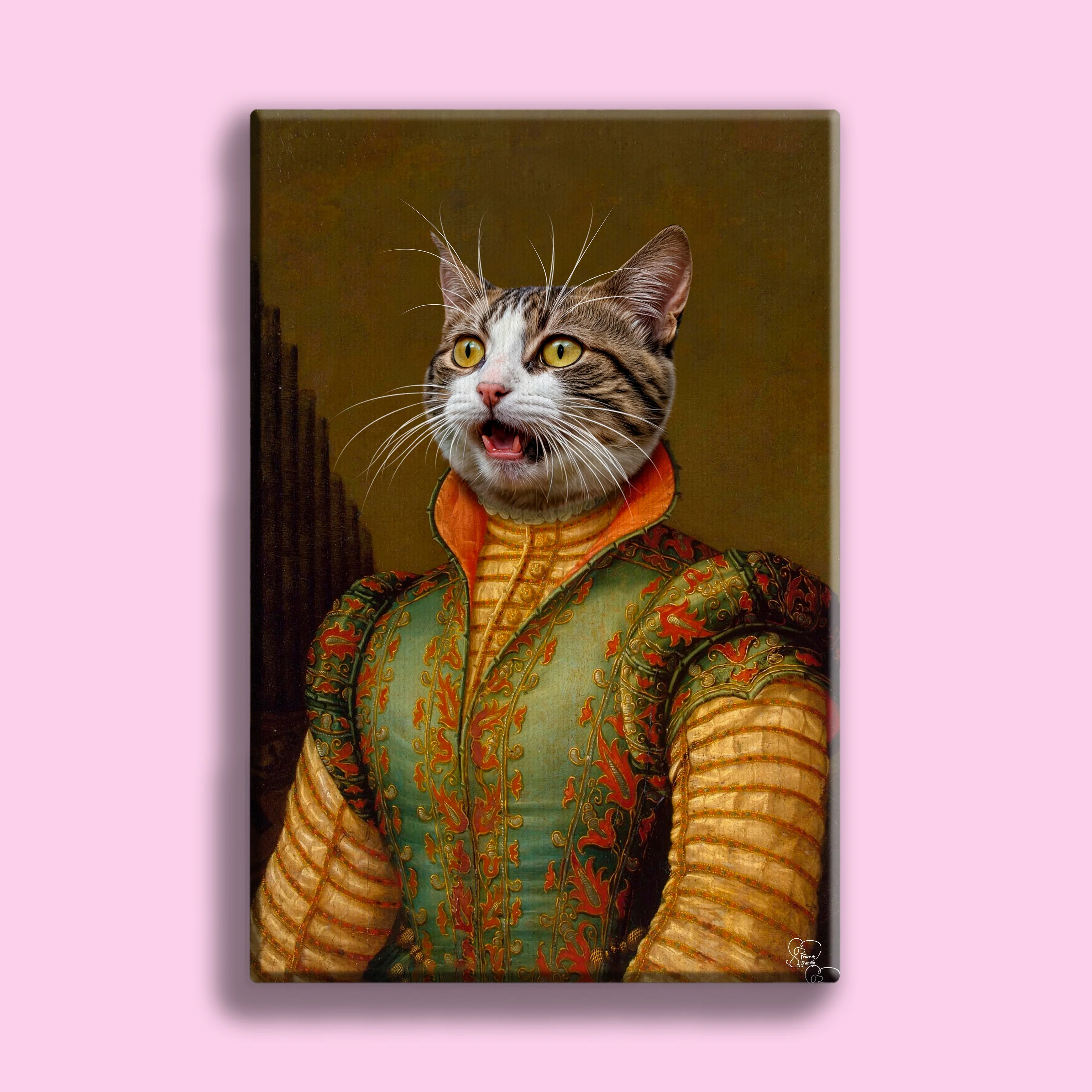 Regal Renaissance Pet Portrait – Custom Pet Canvas