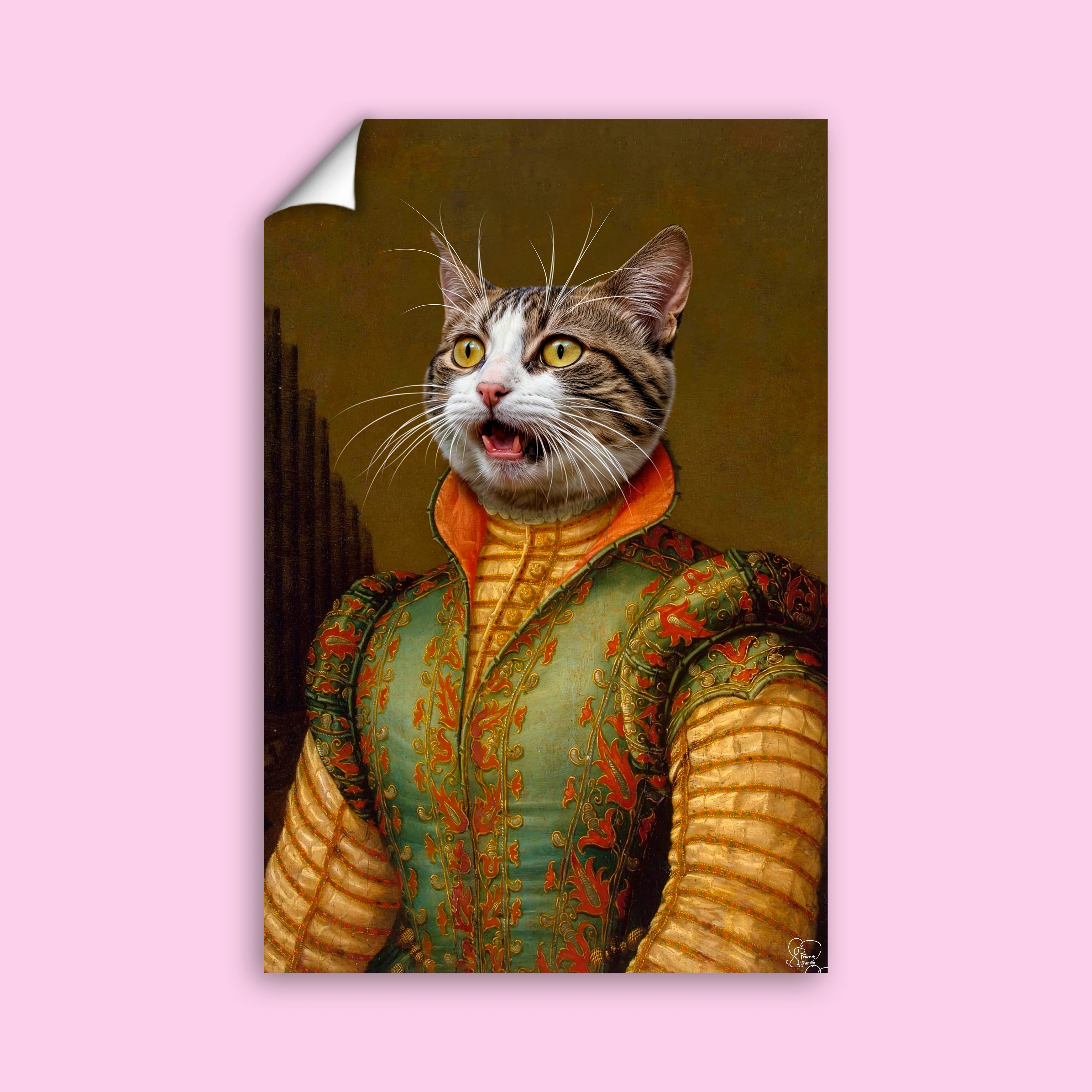 Regal Renaissance Pet Portrait – Custom Pet Canvas