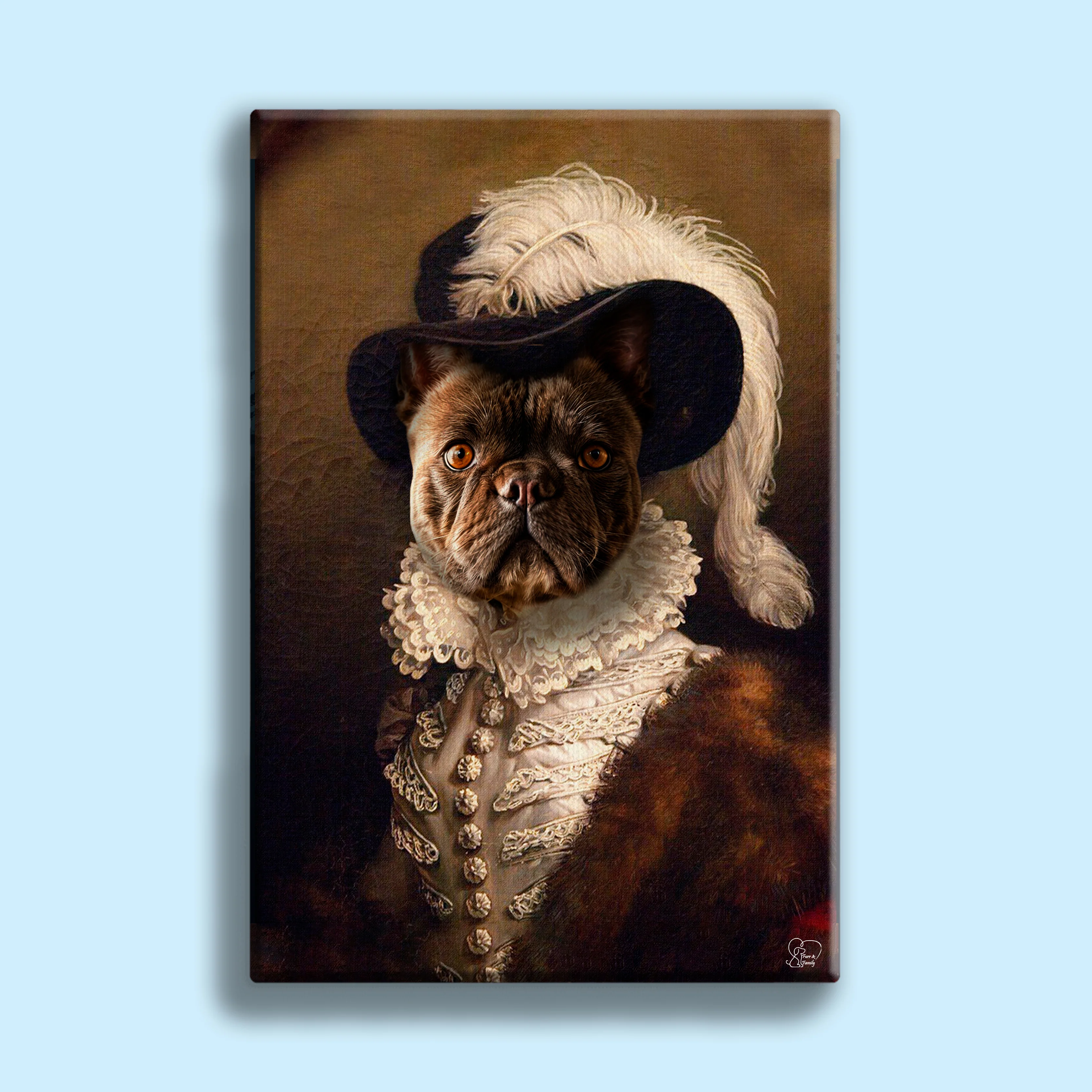 Noble Aristocrat Pet Portrait – Custom Pet Canvas