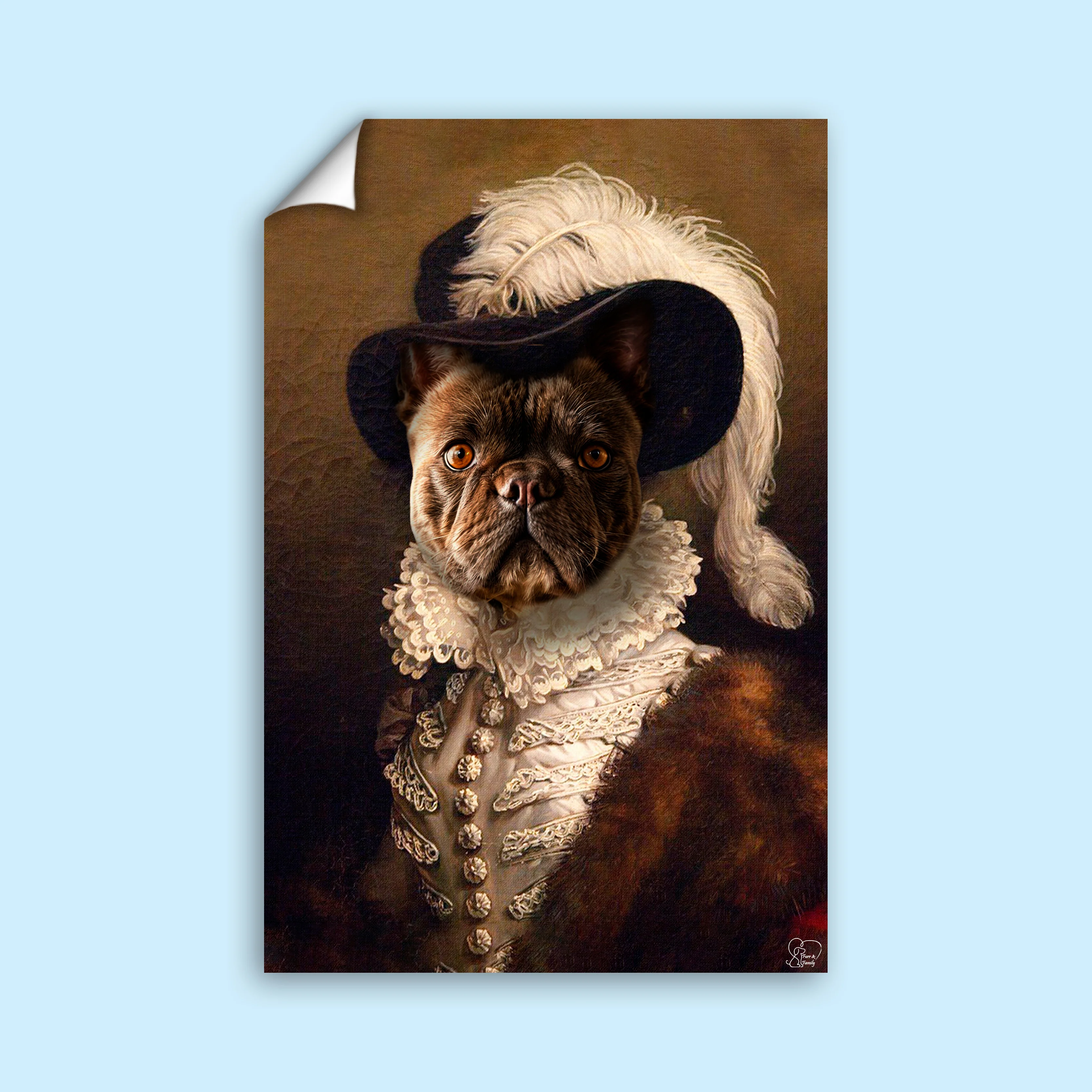 Noble Aristocrat Pet Portrait – Custom Pet Canvas