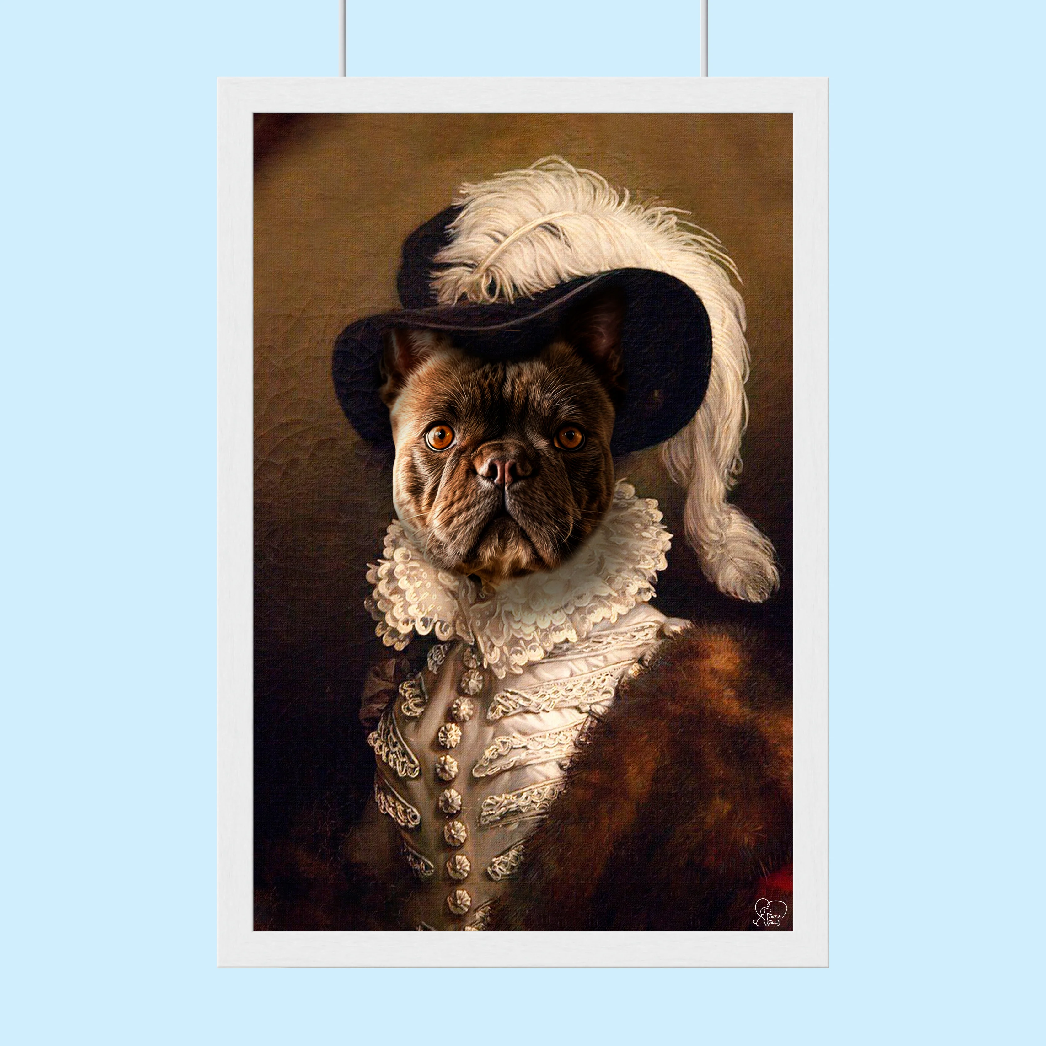 Noble Aristocrat Pet Portrait – Custom Pet Canvas