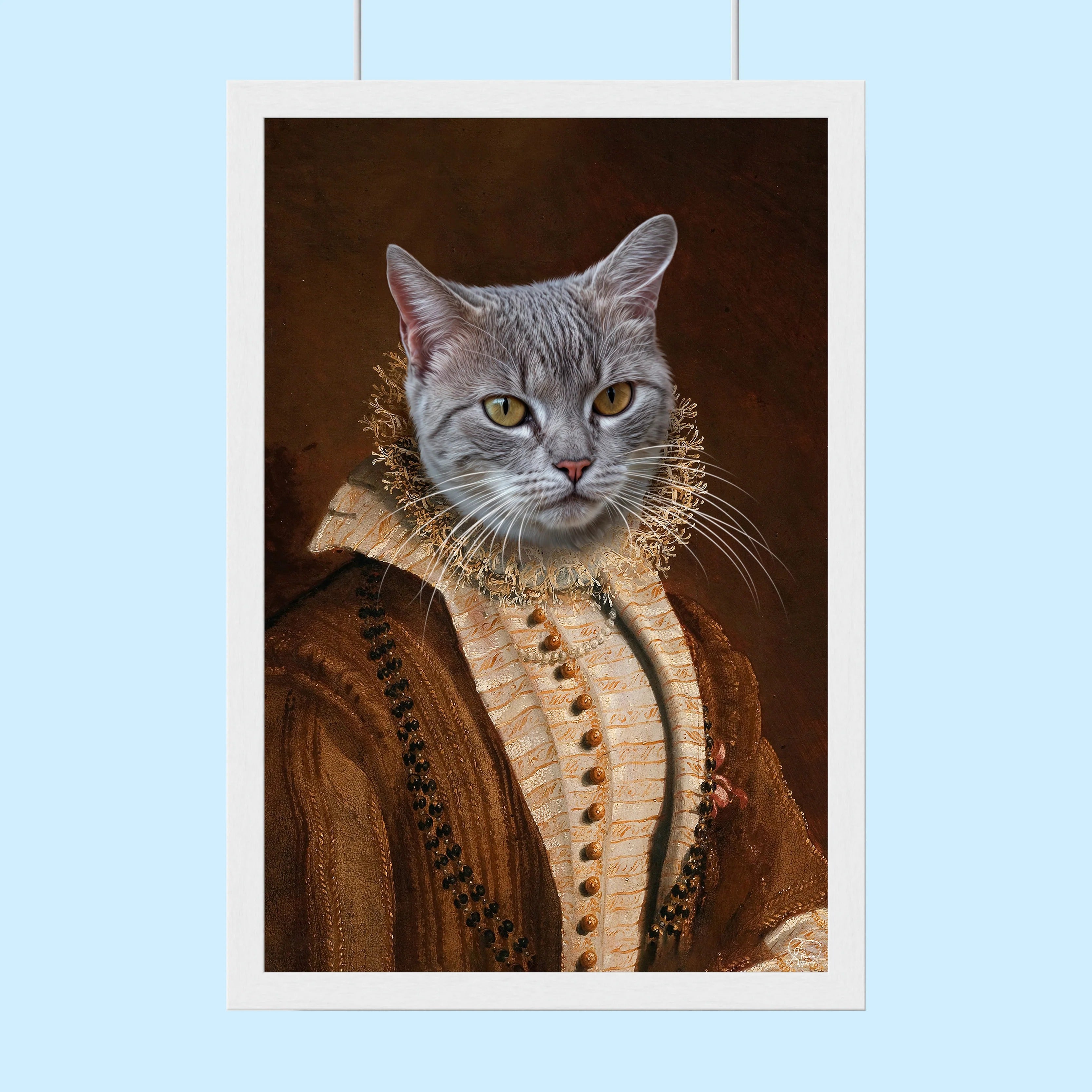 Aristocratic Elegance Pet Portrait – Custom Pet Canvas