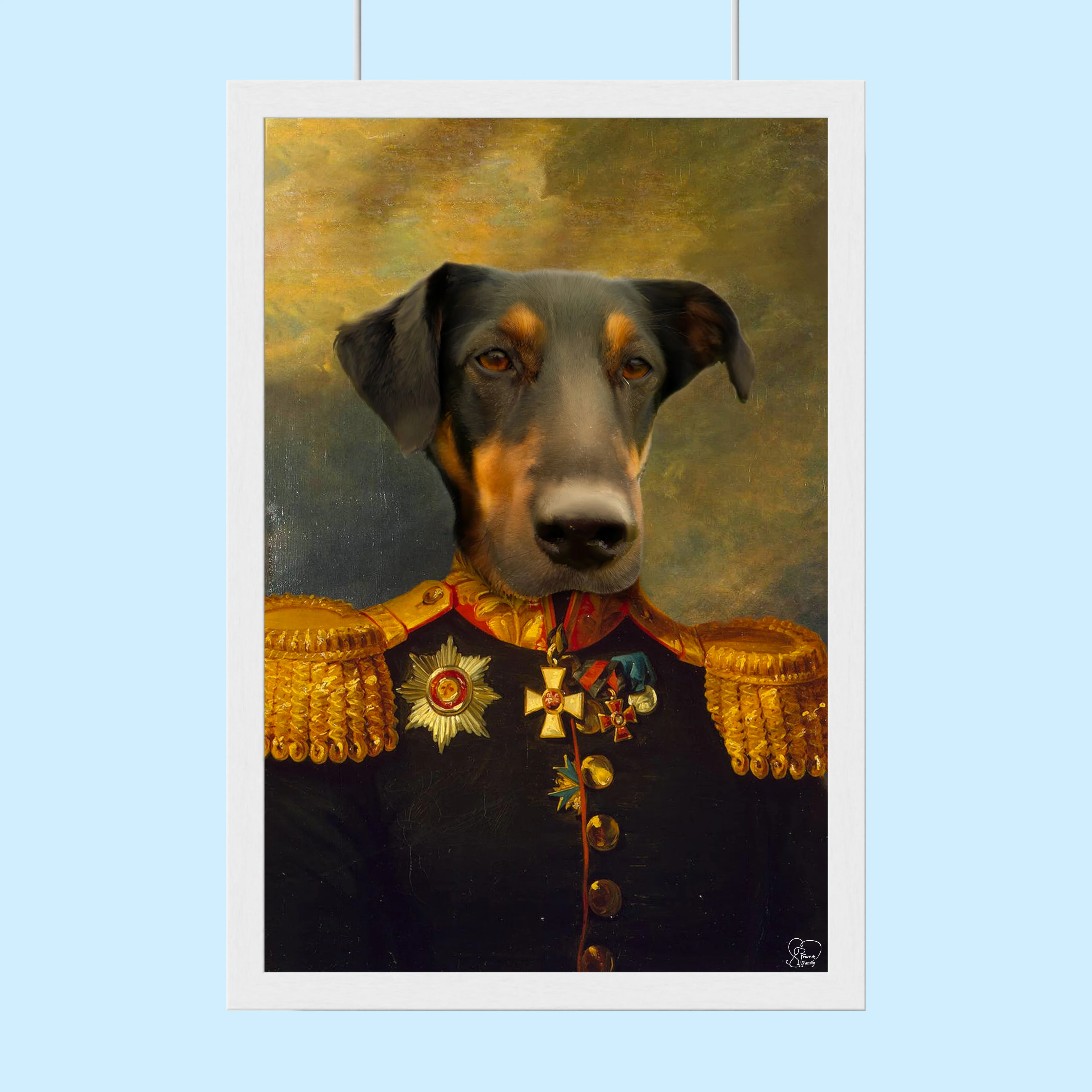 The Army Captain Pet - Custom Pet Portrait