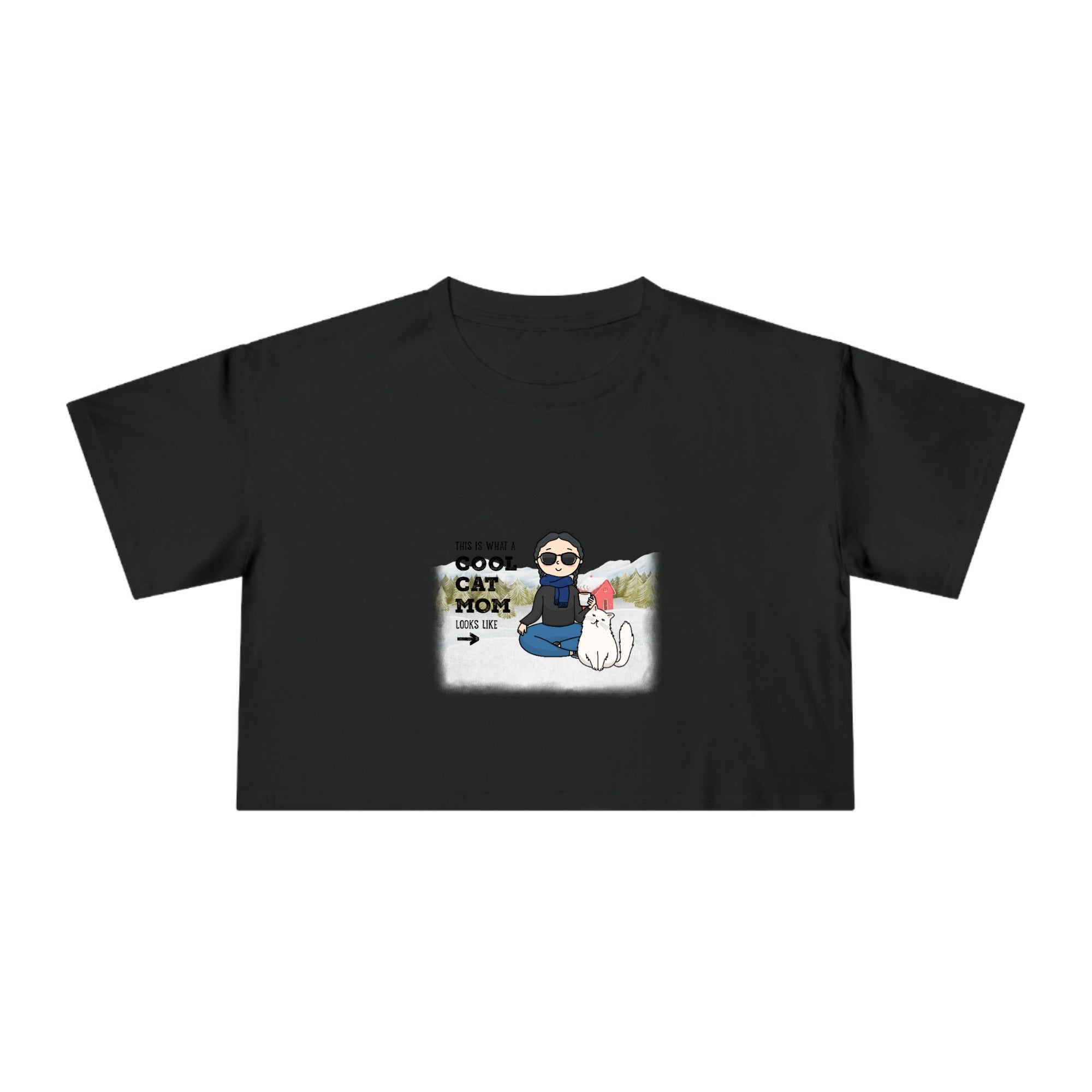 Cool Mom & Cat | Women's Crop Tee