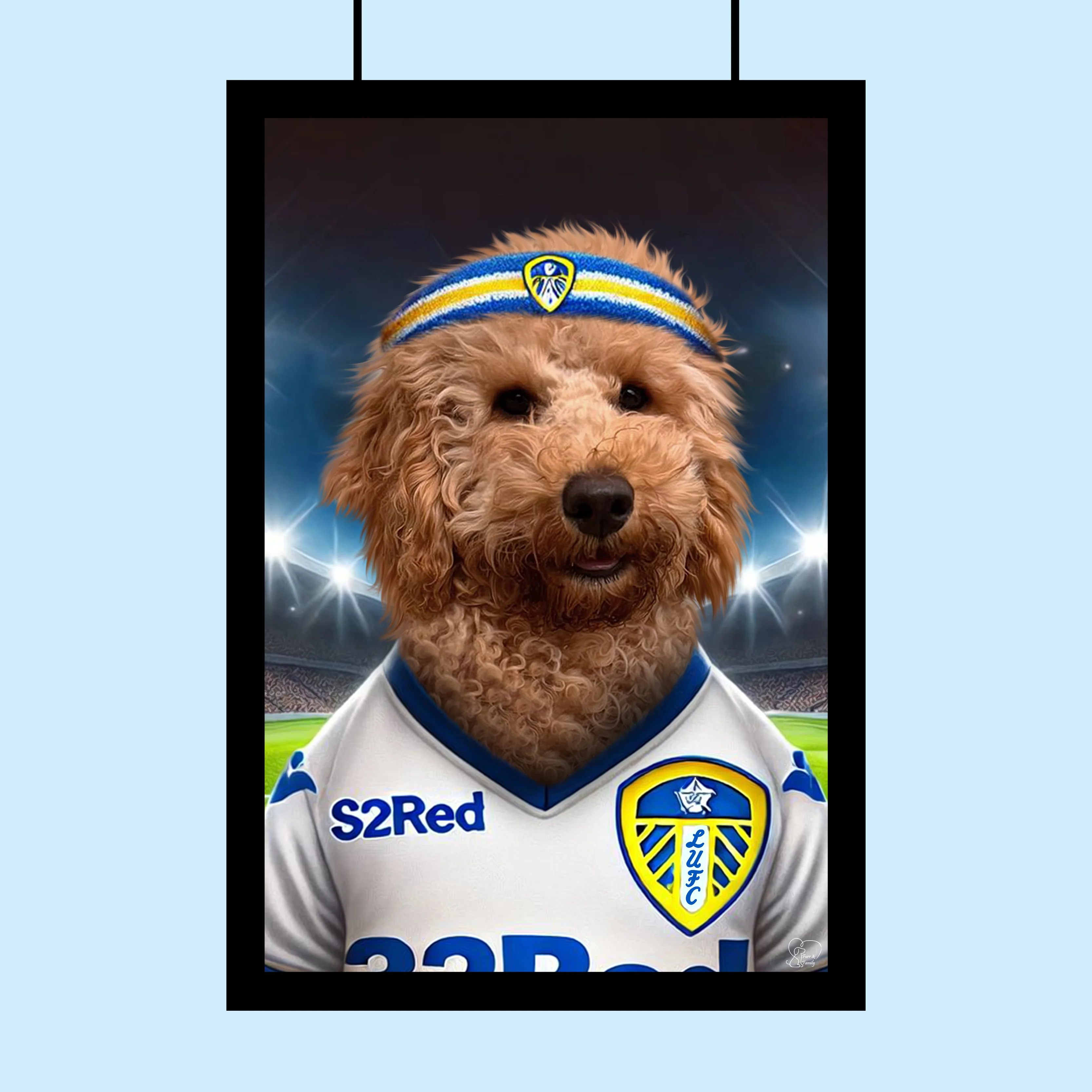 Leeds United Pet Portrait - Custom Football Fan Canvas