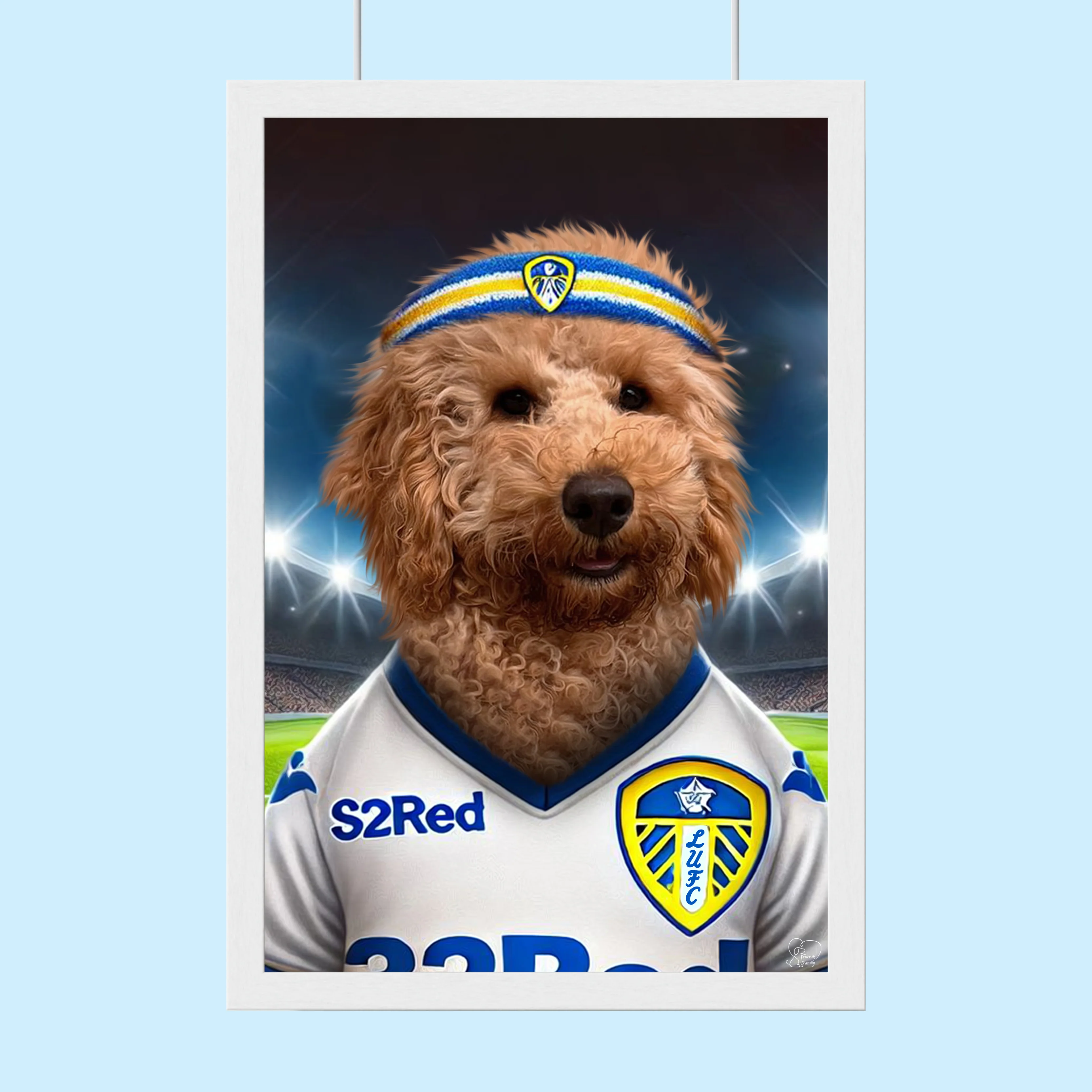 Leeds United Pet Portrait - Custom Football Fan Canvas