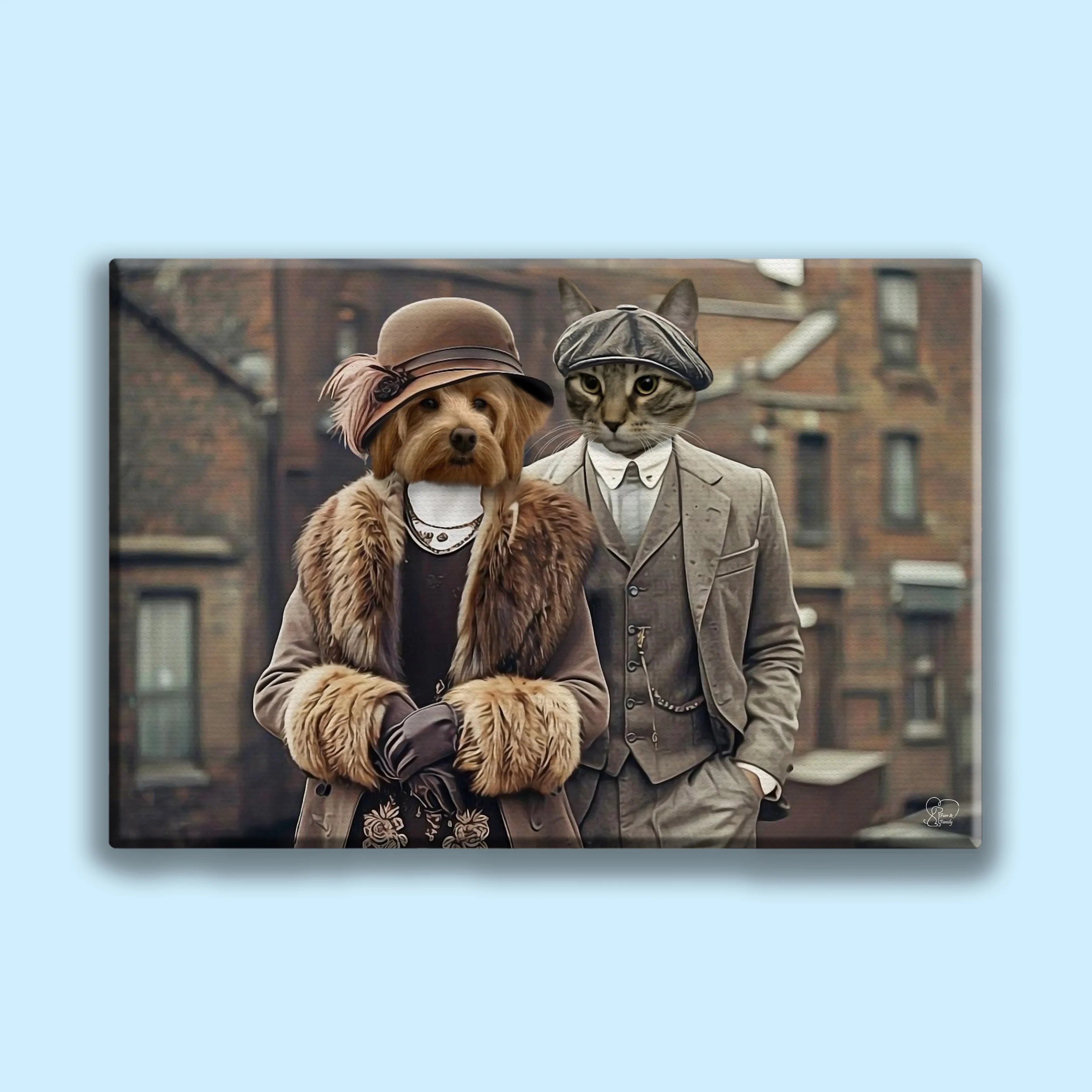 Peaky Blinders Couple Pet Portrait