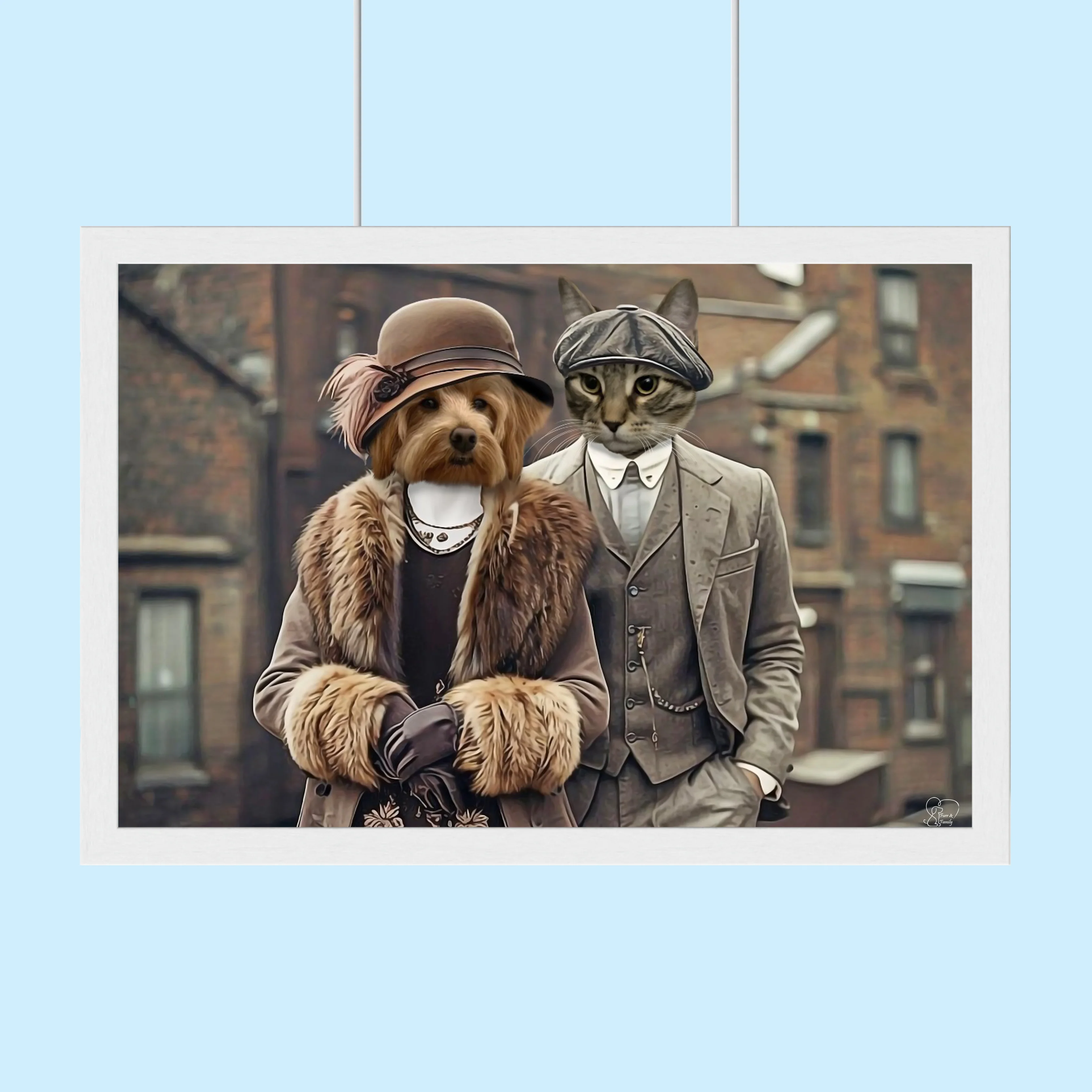 Peaky Blinders Couple Pet Portrait