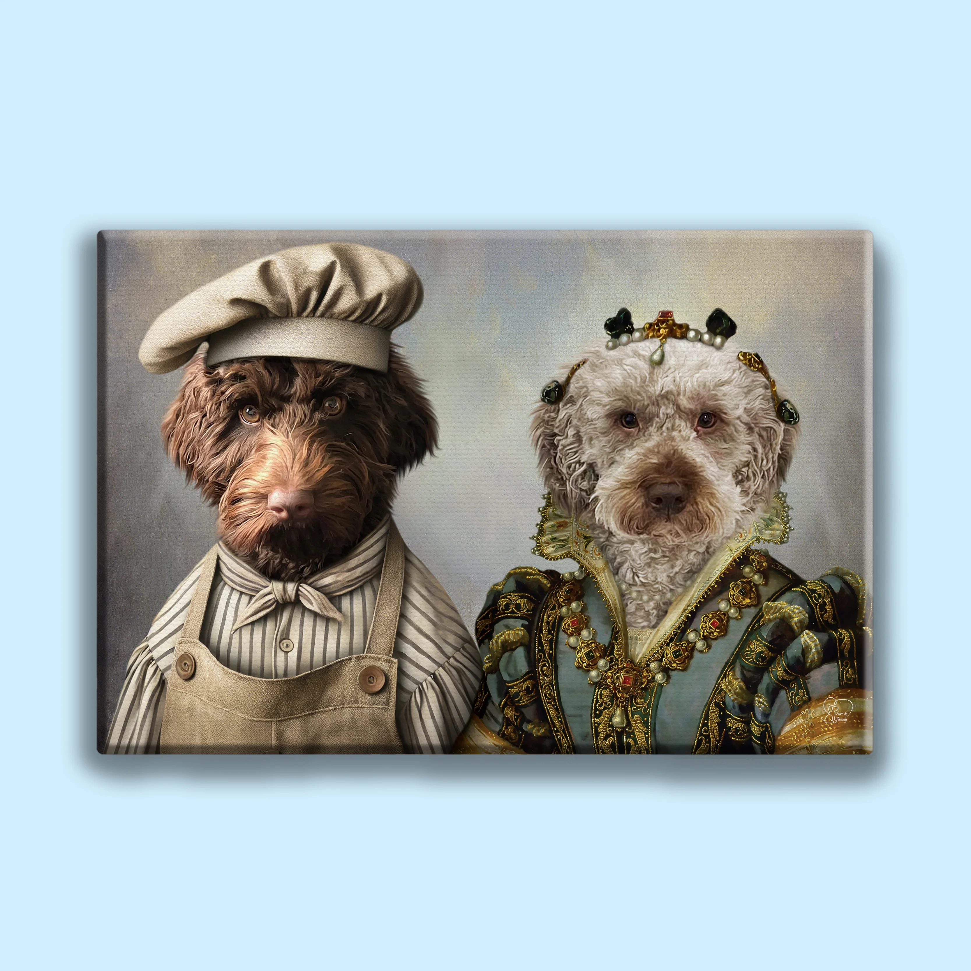 The Royal Baker & Queen Duo - Custom Pet Portrait