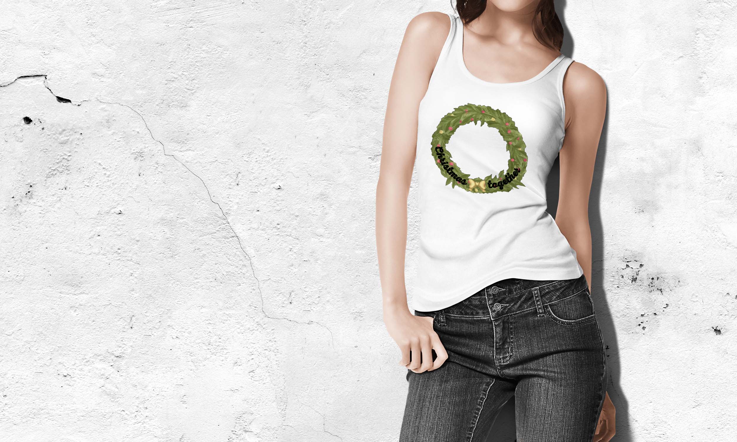 Christmas together | Women's Flowy Scoop Muscle Tank